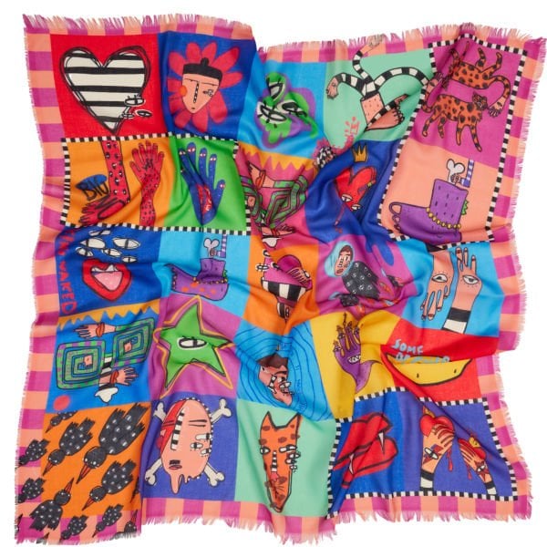 Sour Things Büyük Kare Soft Şal 110 CM