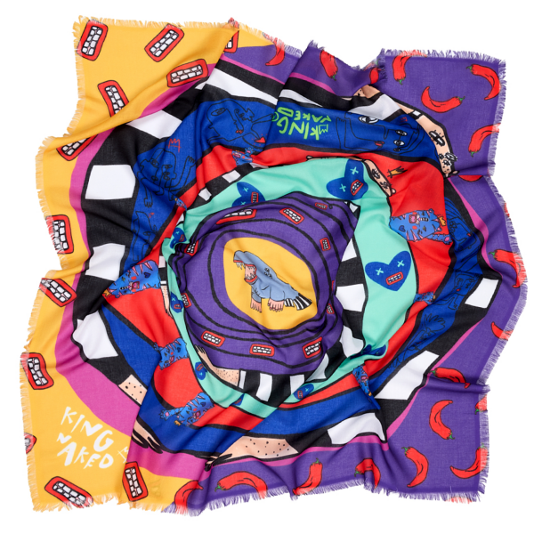 Inner Monster Büyük Kare Soft Şal 110 CM
