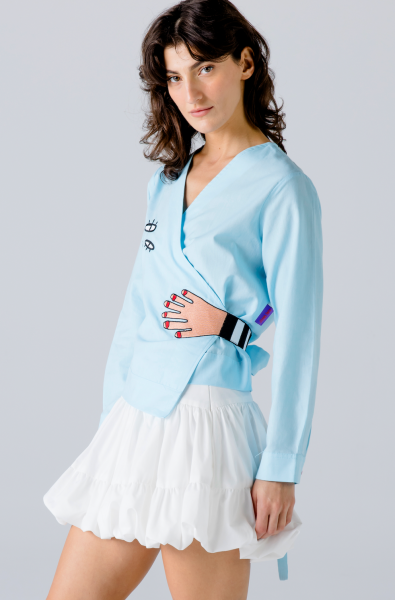 Gaze Upon Me Anvelop Gömlek / Mavi