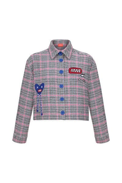 Vox Veil Ekose Crop Gömlek