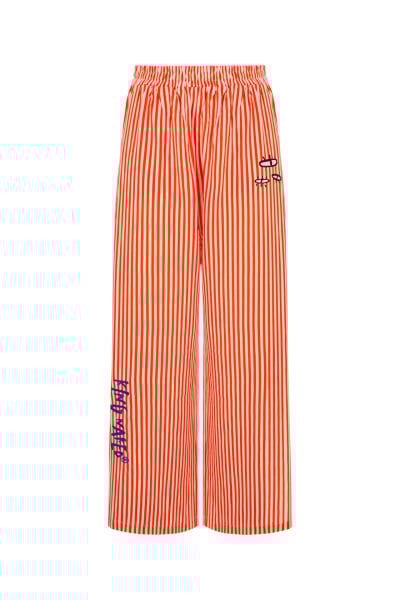 Gaze Upon Me Unisex Pantolon / Kırmızı Çizgili