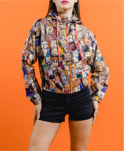 Face to Face Kısa Yağmurluk