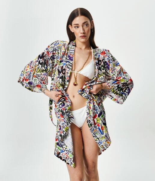 Rebel Beyaz Kimono