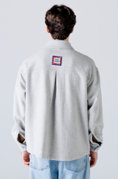 Spoken Unisex Kışlık Gömlek / Açık Gri