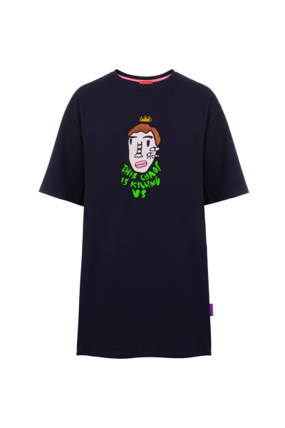 Space Boy Tshirt Elbise